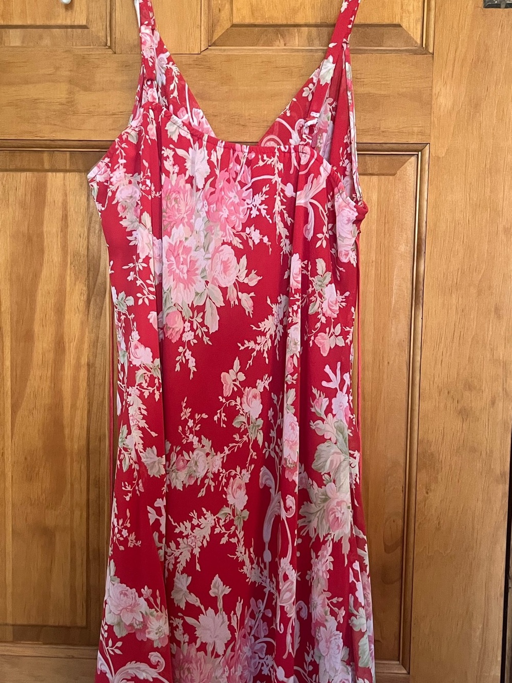 Oscar de la Renta Pink Label Y2K Floral Slip Dress Chemise Babydoll Nightgown L - Picture 8 of 8